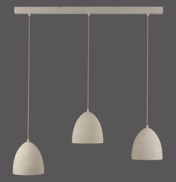 Schöner Wohnen 12541-42 - Lustră pe cablu TRAVENTA, 3 x E27/40W/230V, beton