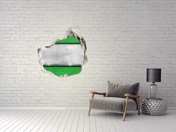 Fototapet un zid spart cu priveliște Zid de beton verde