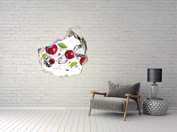 Fototapet 3D gaură în perete Fructe în gheață