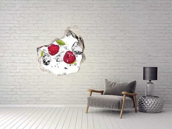 Autocolant gaură 3D Paradisul fructelor cu gheață