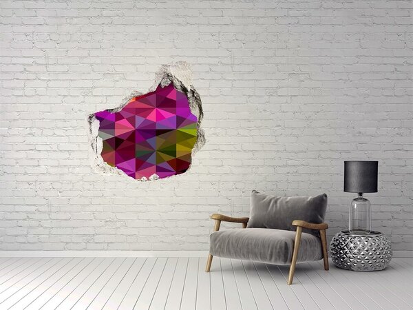 Autocolant de perete gaură 3D Vitralii colorate în gaura din perete