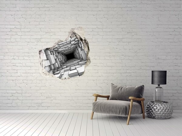 Fototapet 3D gaură în perete Interiorul labirintului cub