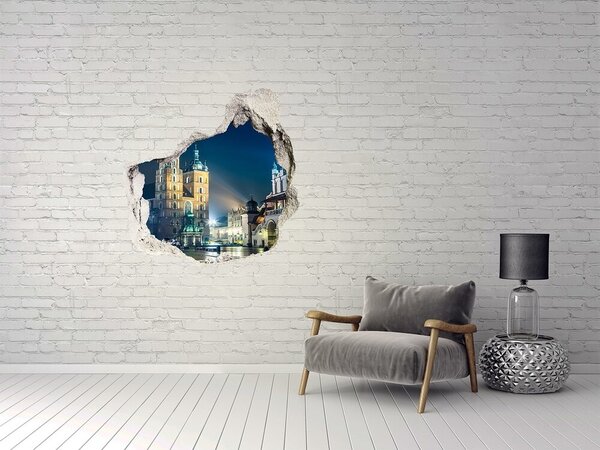 Fototapet 3D gaură în perete Cerul nopții din Cracovia