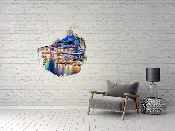 Fototapet 3D gaură în perete Un oraș pitoresc de pe litoral