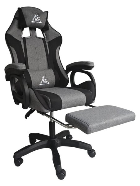 JAKS Scaun de gaming Strike țesătură gri