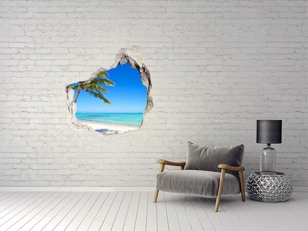 Autocolant autoadeziv gaură Oază tropicală de pe malul mării