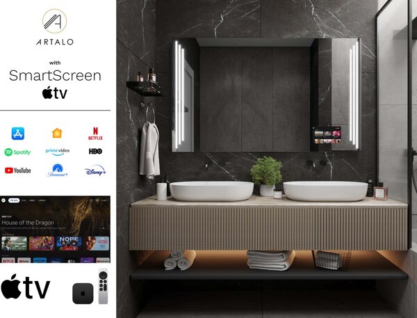 Oglindă LED cu iluminare M18 premium