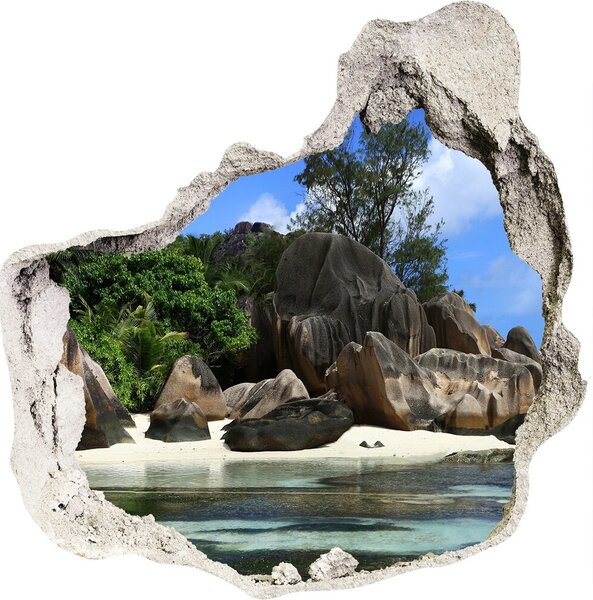 Autocolant autoadeziv gaură Seychelles panorama