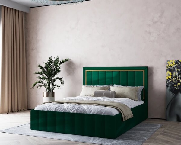 Set dormitor Atena Verde cu dulap alb