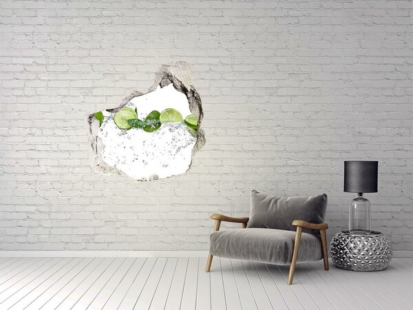 Autocolant 3D gaura cu priveliște Cocktail răcoritor de lime
