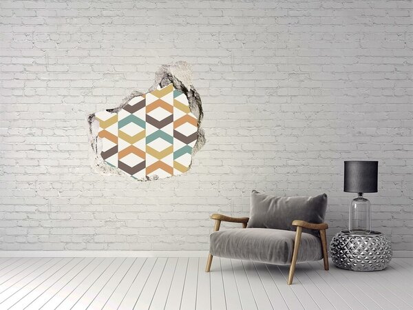 Autocolant gaură 3D Modele geometrice pe perete
