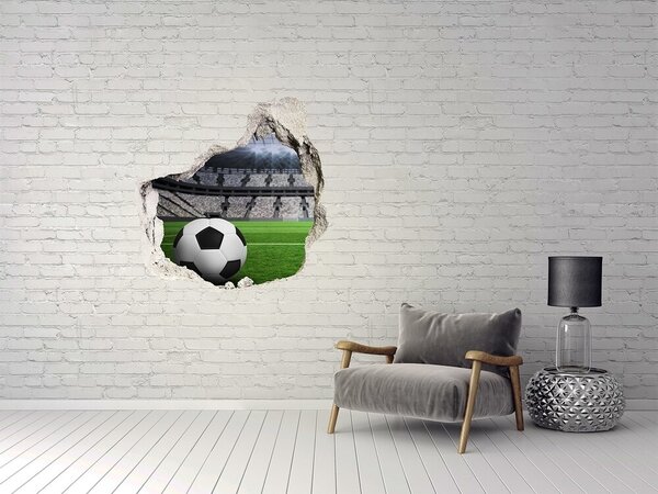 Fototapet un zid spart cu priveliște Stadion de fotbal cu o minge