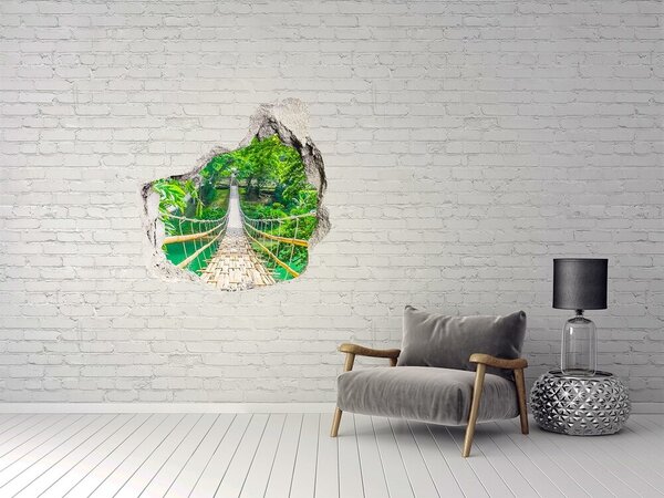 Fototapet 3D gaură în perete Pod în junglă