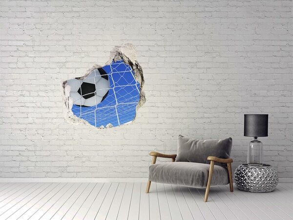 Autocolant de perete gaură 3D Un gol în fotbal