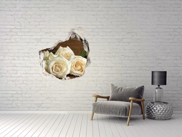 Fototapet 3D gaură în perete Gaură de floare în perete