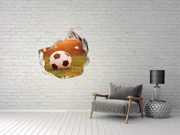 Autocolant de perete gaură 3D Fotbal pe teren