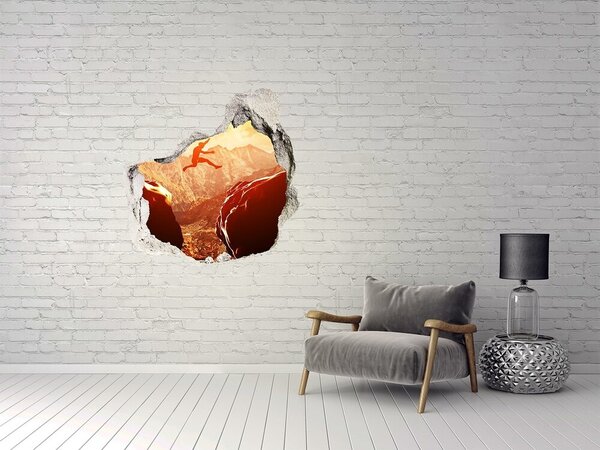 Autocolant 3D gaura cu priveliște Sari în abis