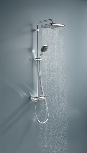 Grohe Vitalio Comfort set de duș perete cu termostat cu duș de ploaie StarLight Chrome 26696001