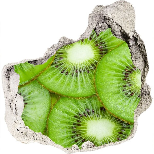 Autocolant 3D gaura cu priveliște furnir kiwi
