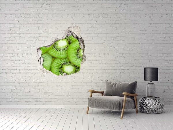 Autocolant 3D gaura cu priveliște Kiwi în beton