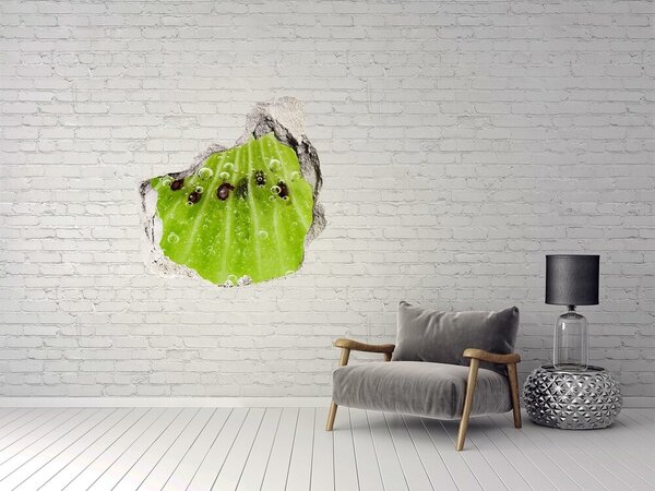 Autocolant de perete gaură 3D Fructe verzi cu picături de apă
