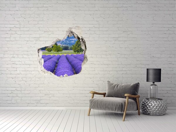 Autocolant 3D gaura cu priveliște Câmpuri de lavandă în Provence