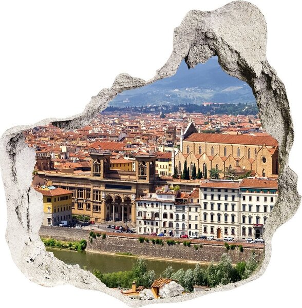 Fototapet 3D gaură în perete Florența Italia