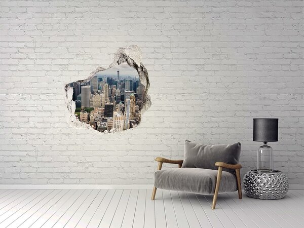 Autocolant gaură 3D Vedere a orașului New York