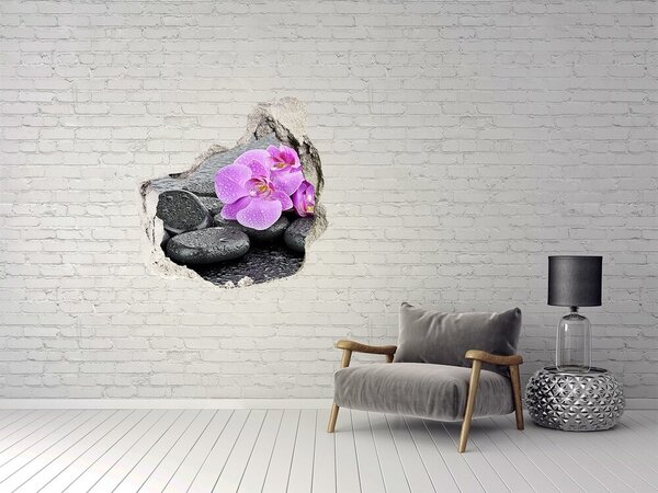 Autocolant de perete gaură 3D Oaza Spa Florală