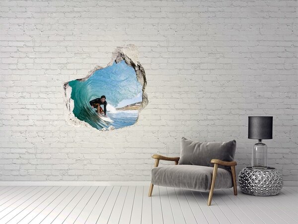 Autocolant gaură 3D Surfing în ocean