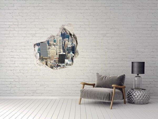 Autocolant gaură 3D Vedere a Manhattanului