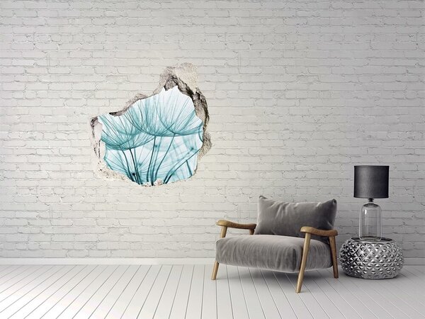 Autocolant gaură 3D Un vis floral în spatele peretelui