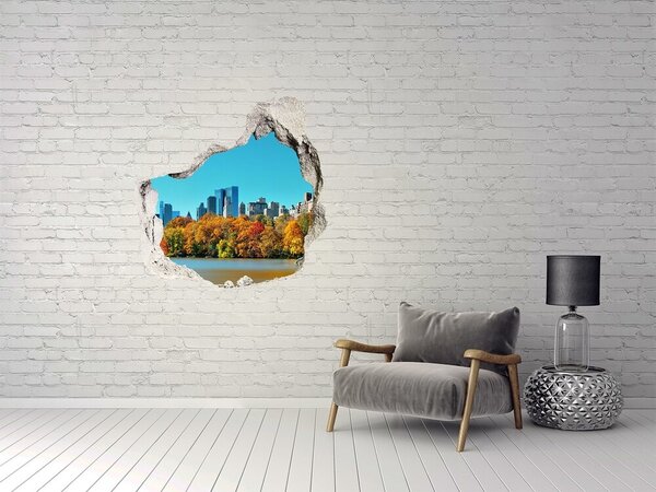 Autocolant gaură 3D Toamna în New York