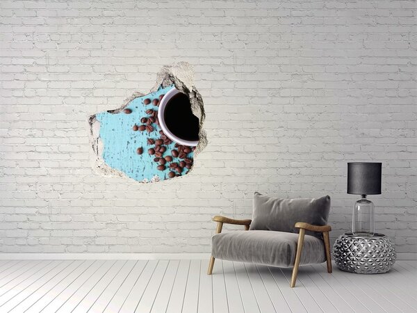 Autocolant un zid spart cu priveliște Un moment de relaxare la cafea