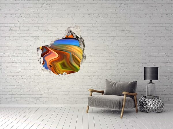 Autocolant gaură 3D Un peisaj colorat într-o gaură din perete