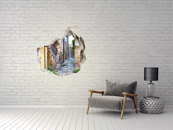Fototapet 3D gaură în perete Străzile fermecătoare ale unui oraș italian