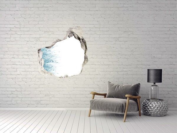 Fototapet 3D gaură în perete Apă în gaura din perete