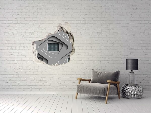Fototapet un zid spart cu priveliște Design modern în beton