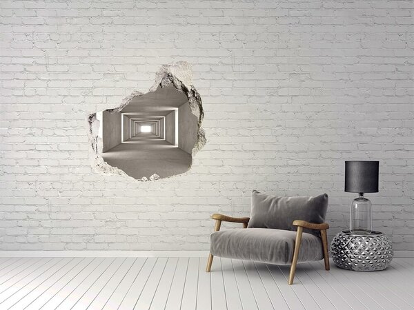 Autocolant gaură 3D Coridor de beton gol