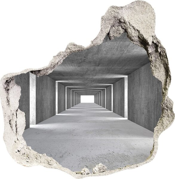Fototapet 3D gaură în perete Tunelul de beton