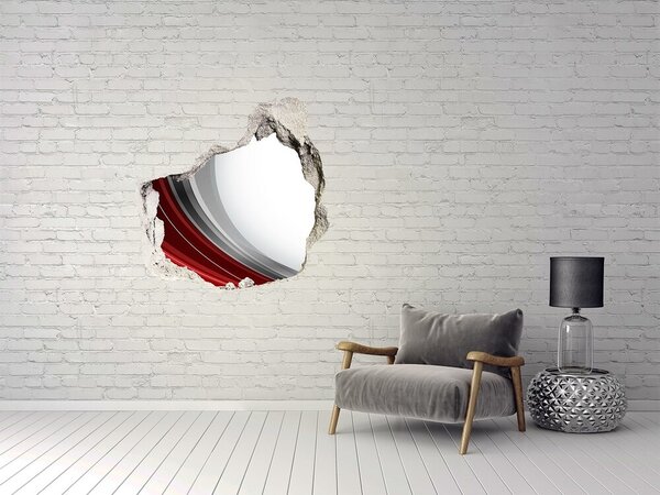 Autocolant gaură 3D Un perete deteriorat cu efect de adâncime