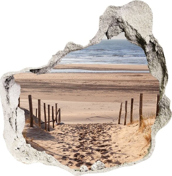 Autocolant de perete gaură 3D dune de coastă