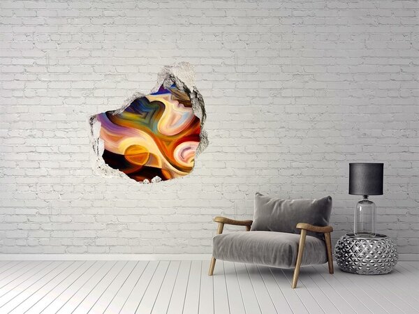 Autocolant 3D gaura cu priveliște Peisaj abstract colorat