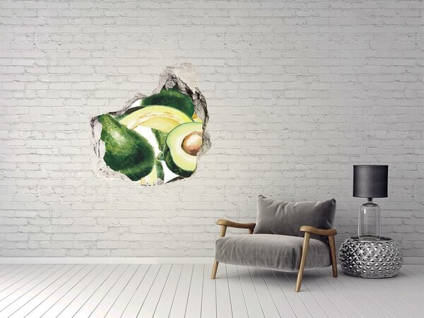 Fototapet 3D gaură în perete Paradisul fructelor din spatele zidului
