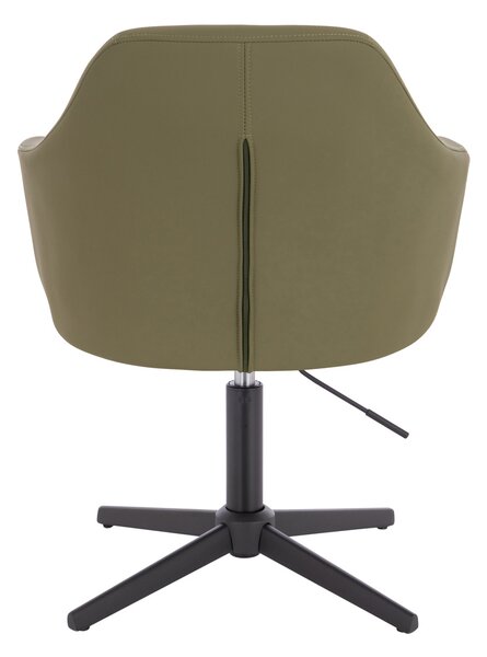 HR831CROSS Scaun Khaki Piele Ecologica Premium Soft cu Bază Neagră