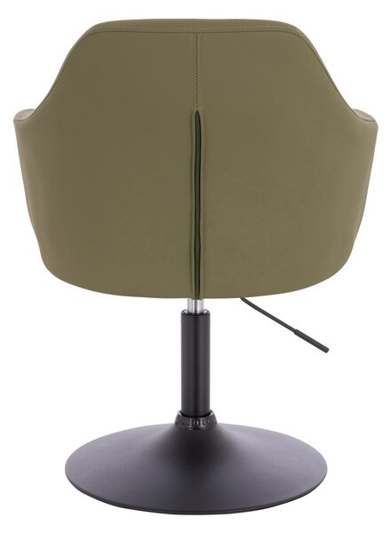 HR831N Scaun Khaki Piele Ecologica Premium Soft cu Bază Neagră