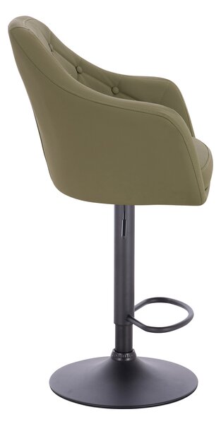 HR831W Scaun Khaki Piele Ecologica Premium Soft cu Bază Neagră