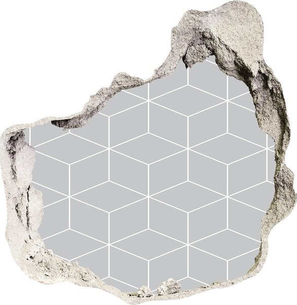 Fototapet 3D gaură în perete fundal geometrică
