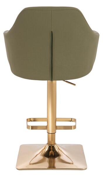 HR831KW Scaun Khaki Piele Ecologica Premium Soft cu Bază Aurie