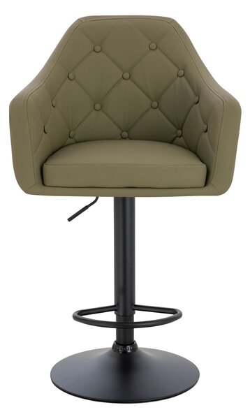 HR831W Scaun Khaki Piele Ecologica Premium Soft cu Bază Neagră